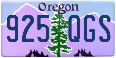 OR license plate 925QGS