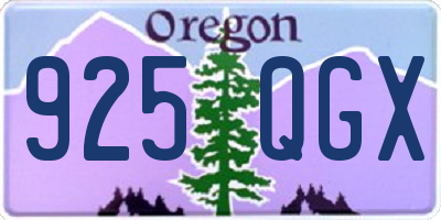 OR license plate 925QGX