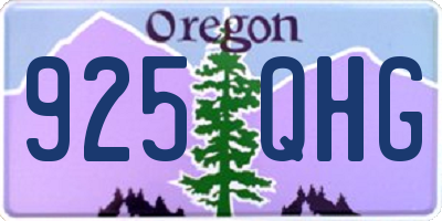 OR license plate 925QHG