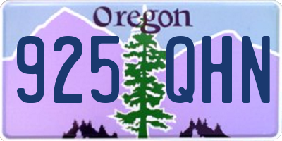 OR license plate 925QHN