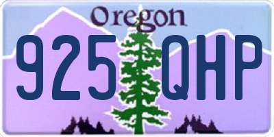 OR license plate 925QHP