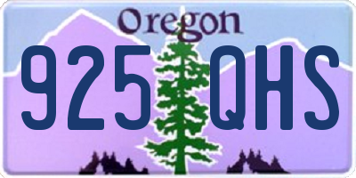 OR license plate 925QHS