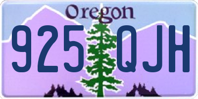 OR license plate 925QJH