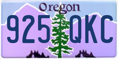 OR license plate 925QKC