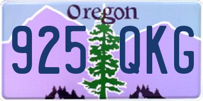 OR license plate 925QKG