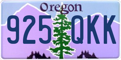 OR license plate 925QKK