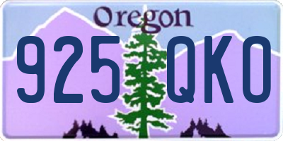 OR license plate 925QKO