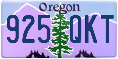 OR license plate 925QKT