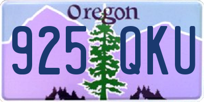 OR license plate 925QKU