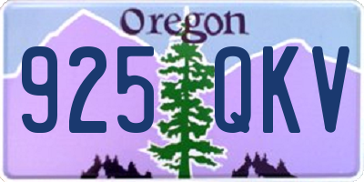 OR license plate 925QKV