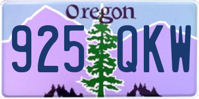 OR license plate 925QKW