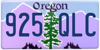 OR license plate 925QLC