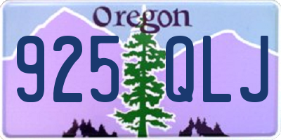 OR license plate 925QLJ