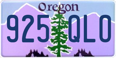 OR license plate 925QLO