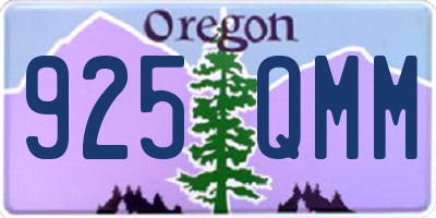 OR license plate 925QMM