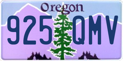 OR license plate 925QMV