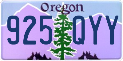 OR license plate 925QYY
