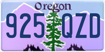 OR license plate 925QZD