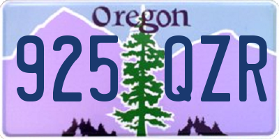 OR license plate 925QZR