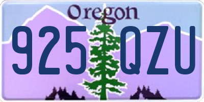 OR license plate 925QZU