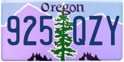 OR license plate 925QZY