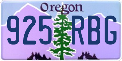 OR license plate 925RBG