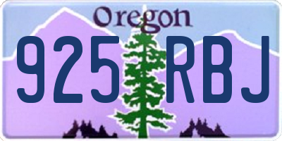 OR license plate 925RBJ