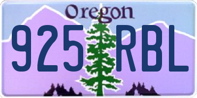 OR license plate 925RBL
