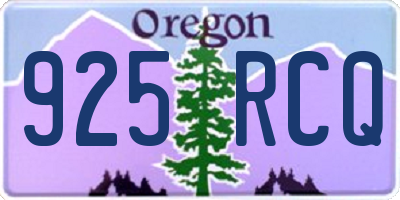 OR license plate 925RCQ
