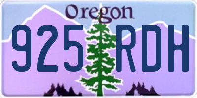 OR license plate 925RDH