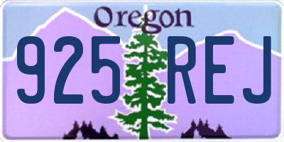 OR license plate 925REJ