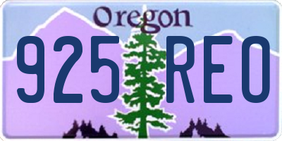 OR license plate 925REO