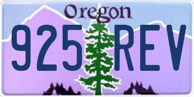 OR license plate 925REV