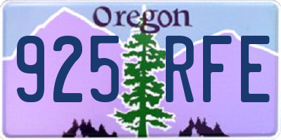 OR license plate 925RFE