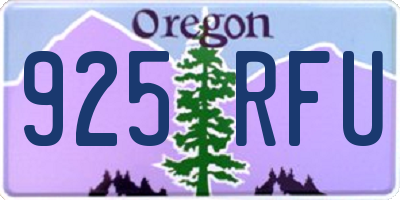 OR license plate 925RFU