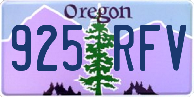 OR license plate 925RFV