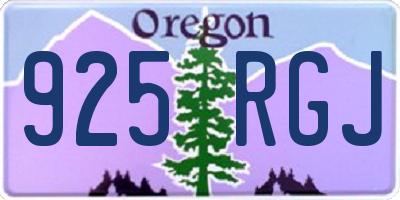 OR license plate 925RGJ