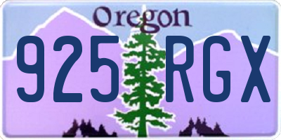 OR license plate 925RGX