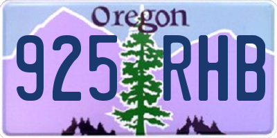 OR license plate 925RHB