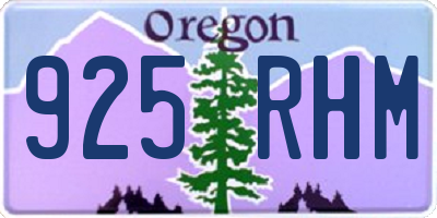 OR license plate 925RHM