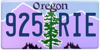 OR license plate 925RIE