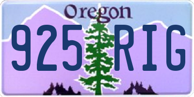 OR license plate 925RIG