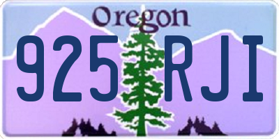 OR license plate 925RJI
