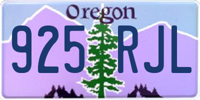 OR license plate 925RJL
