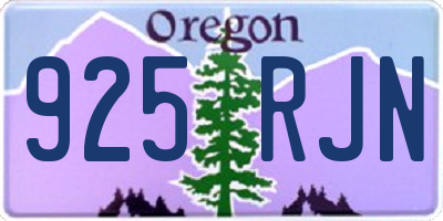 OR license plate 925RJN
