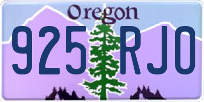 OR license plate 925RJO