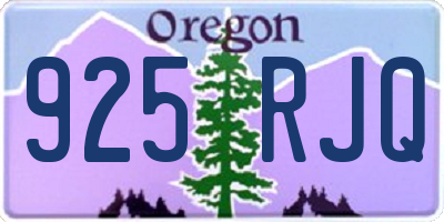 OR license plate 925RJQ