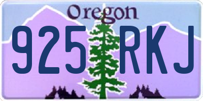 OR license plate 925RKJ