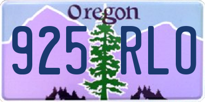 OR license plate 925RLO