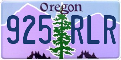 OR license plate 925RLR